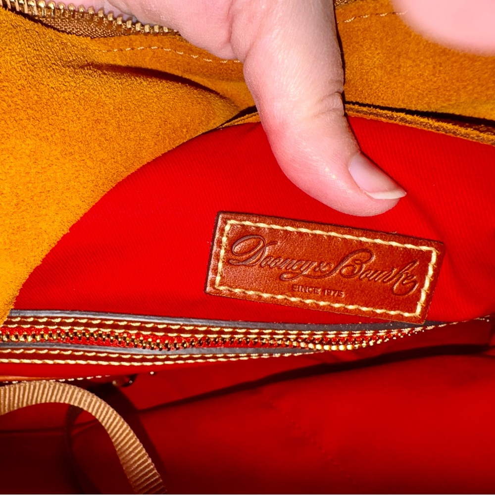 Dooney & Bourke Suede Shoulder Hobo Bag in chestnut brown w DB hangtags NWOT - Picture 13 of 15